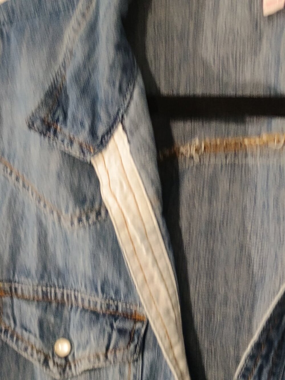Simply Be Chambray Denim Button Front Western Shirt Plus Size Roll Tab Sleeve - Picture 10 of 13